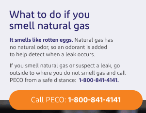 Smell Natural Gas Call Peco