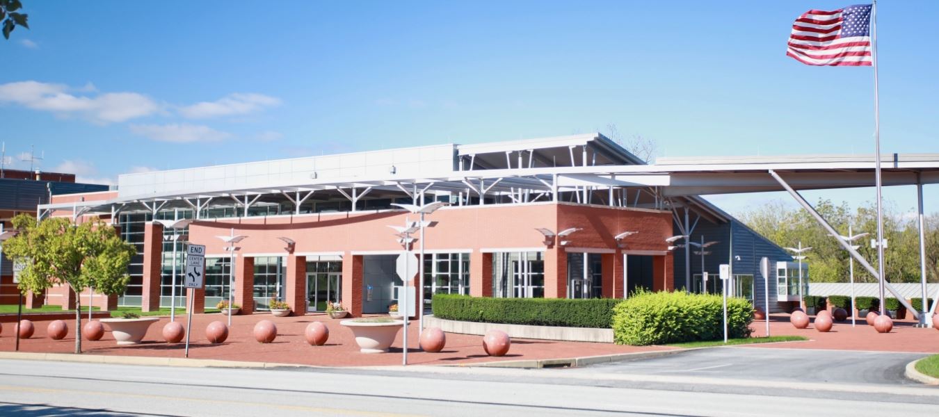 Banner Images view of trees and city hall