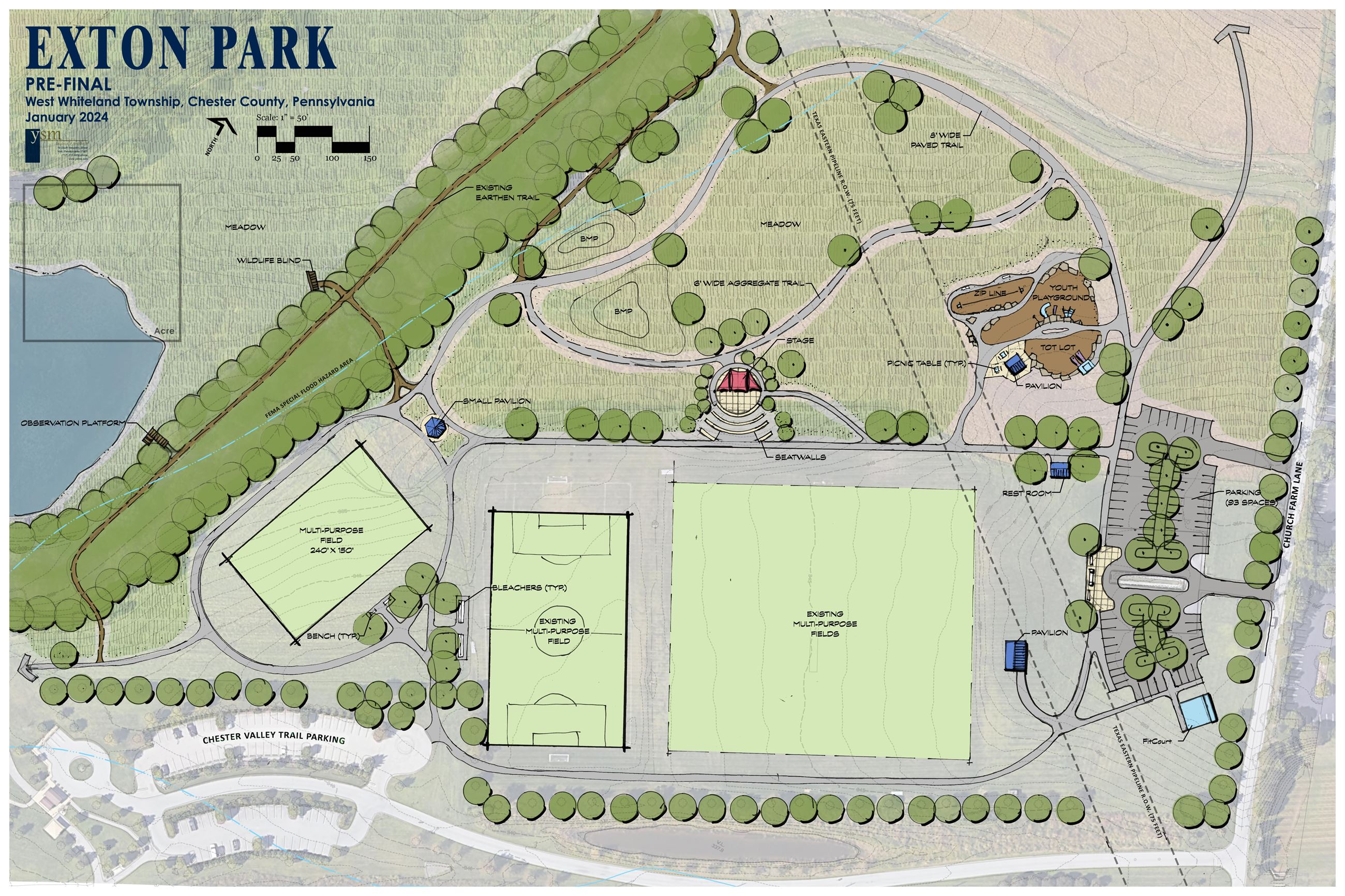 Exton Park MU field plans prefinal